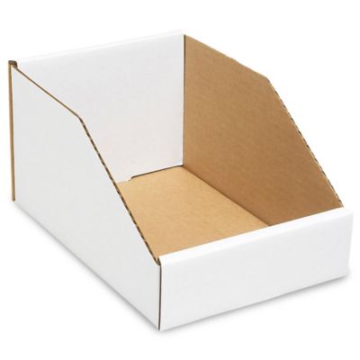 White Corrugated Parts Bins - 6 x 9 x 4 1/2" S-2332