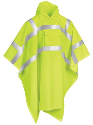 Class 3 Hi-Vis Lightweight Poncho - 55 x 80 S-23346 - Uline