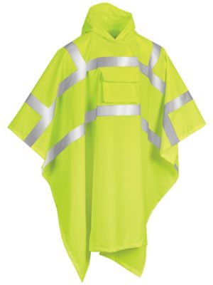 Class 3 Hi-Vis Lightweight Poncho - 55 x 80