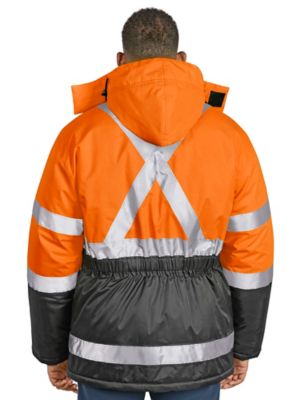 Class 3 Hi-Vis Polar Parka - Orange, Large S-23349ORG-L - ULINE