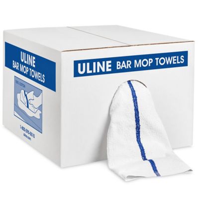 Unitex® Bar Mop Towels, White, 25 lbs