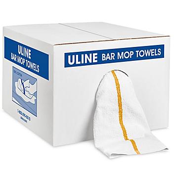 Bar Mop Towels - 25 lb box, Gold Stripe S-23350GOLD