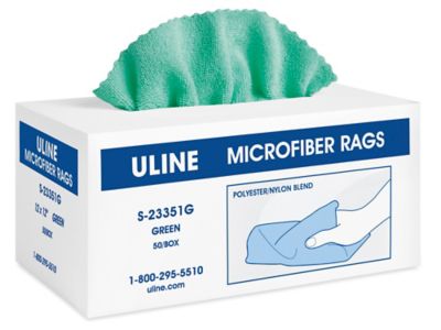 Microfiber Rags In A Box - 50/Box, Green S-23351G
