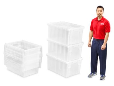 Clear Industrial Totes - 26 x 19 x 14