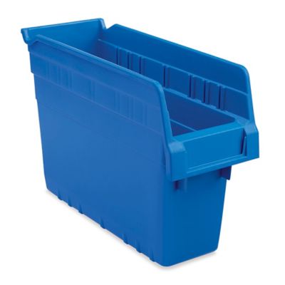  Plastic Shelf Bins - 4 x 12 x 8"
