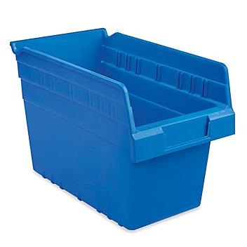 Plastic Shelf Bins - 7 x 12 x 8", Blue S-23364BLU