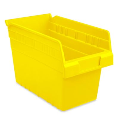 Plastic Shelf Bins - 7 x 12 x 8", Yellow S-23364Y