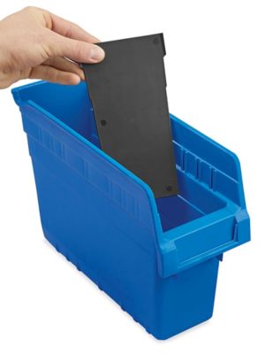 Dividers for Shelf Bins - 4 x 8, Black S-23367 - Uline