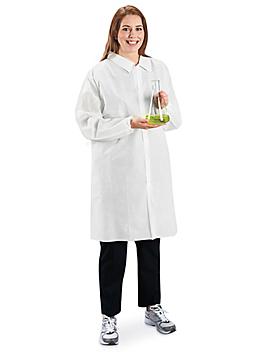 Uline Industrial Lab Coat with No Pockets - Large S-23370-L