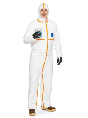 Tyvek 800 J Coverall with Hood - Large - ULINE - Qty of 5 - S-23372E-L