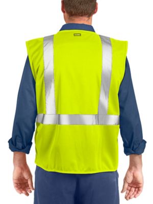 Class 2 Solid Hi-Vis Safety Vest - Lime, 2XL/3XL S-23373G-2X - Uline