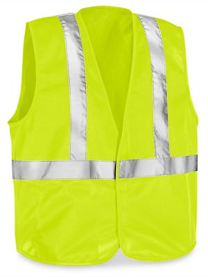 Class 2 Solid Hi-Vis Safety Vest - Lime, 4XL/5XL S-23373G-4X