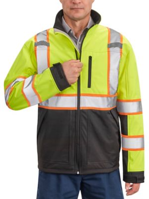 Buy High Visibility Softshell 2 Tone Jacket with Full zip Front Fastening  Sizes S- 5XL Hi Vis Viz Reflective Workwear - Fast UK Delivery