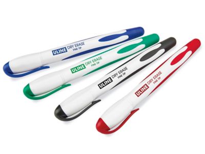 ULINE Dry Erase Markers - Fine Tip, Assortment Pack - Pack of 4 - S-23385