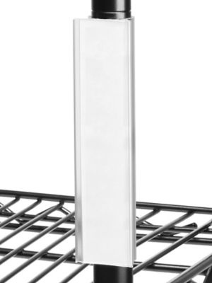 Vertical Wire Shelving Label Holders with Inserts - 6