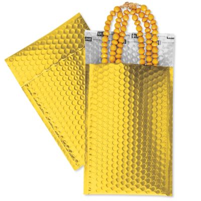Matte Glamour Bubble Mailers - 7 1/2 x 11", Gold S-23390GOLD