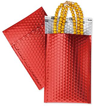 Matte Glamour Bubble Mailers - 7 1/2 x 11", Red S-23390R