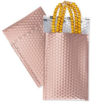 Matte Glamour Bubble Mailers - 7 1/2 x 11", Rose Gold S-23390RGOLD