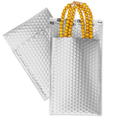 Matte Glamour Bubble Mailers - 7 1/2 x 11", Silver S-23390SIL