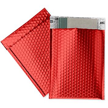 Matte Glamour Bubble Mailers - 9 x 11 1/2", Red S-23391R