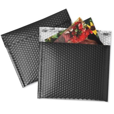 Matte Glamour Bubble Mailers - 11 x 13 3/4", Black S-23392BL