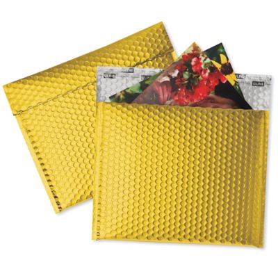Matte Glamour Bubble Mailers - 11 x 13 3/4", Gold S-23392GOLD