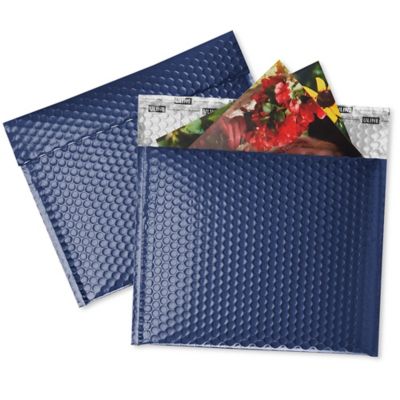 Matte Glamour Bubble Mailers - 11 x 13 3/4", Blue S-23392NB