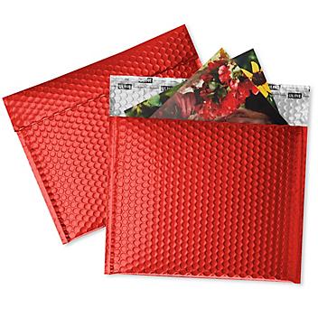 Matte Glamour Bubble Mailers - 11 x 13 3/4", Red S-23392R