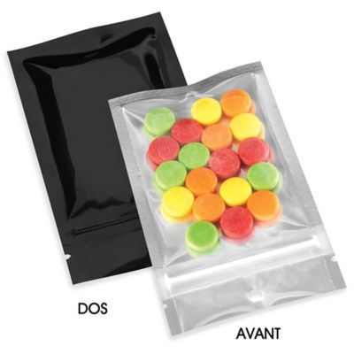Flat Barrier Pouches - 3 x 5", Black Back S-23401BLB