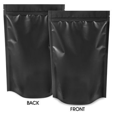 Matte Stand-Up Barrier Pouches - 7 x 11 1/2 x 4", Black S-23415BL