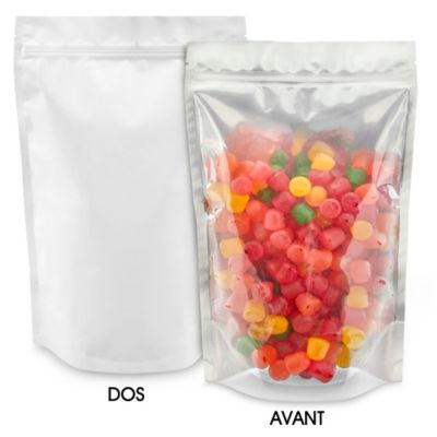 Matte Stand-Up Barrier Pouches - 7 x 11 1/2 x 4", White Back S-23415WB