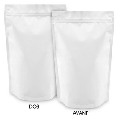 Matte Stand-Up Barrier Pouches - 7 x 11 1/2 x 4", White S-23415W