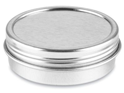  Boîtes métalliques à couvercle vissable – 1 oz, peu profond