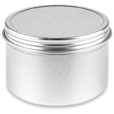 4oz Screw Top Tins - Set of Food Grade Airtight Tin Containers