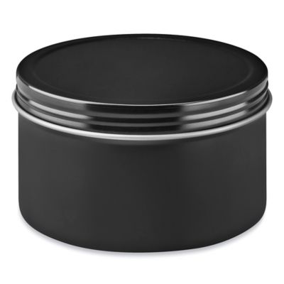  8 Oz Screw Top Round Steel Tin Can Pkg