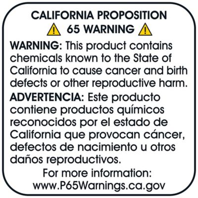 California Prop 65 Labels - Bilingual Full Generic Warning, 1 1/2 x 1 1/2"