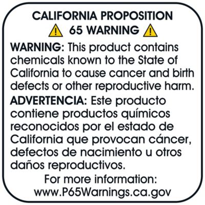 California Prop 65 Labels Bilingual Full Generic Warning, 1 1/2 x 1 1