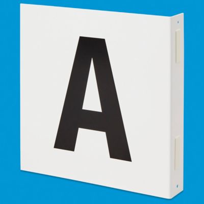  L-Shaped Lettered Aisle Signs - 12 x 12"