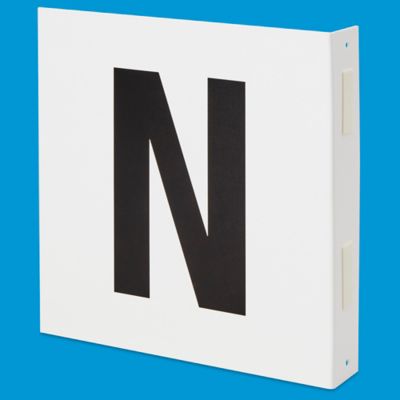 L-Shaped Lettered Aisle Signs - 12 x 12", N-Z S-23444N-Z