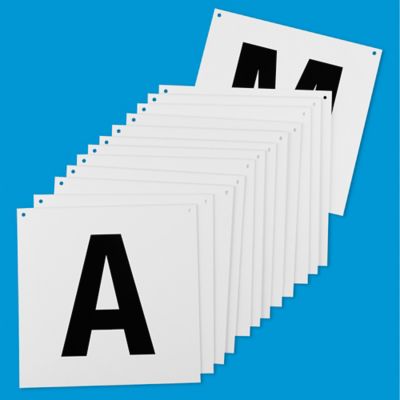  Hanging Lettered Aisle Signs - 12 x 12"