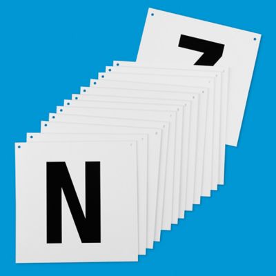 Hanging Lettered Aisle Signs - 12 x 12", N-Z S-23445N-Z