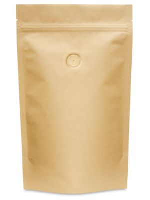  Stand-Up Coffee Pouches - 7 x 11 1/2 x 4"