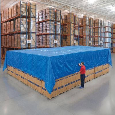 Standard Woven Poly Tarp - Blue, 40 x 40' S-23460