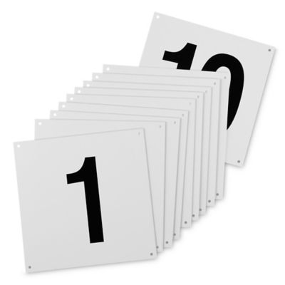 Indoor Dock Door Signs - 12 x 12", 1-10 S-23468-1