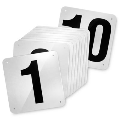 Numbered Sign 1 | 8 x 12 Aluminum Outdoor/Indoor Sign/Area Marker, Curbside  Number (1)
