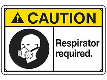 "Respirator Required" Sign - Aluminum S-23483A
