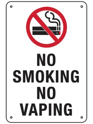 "No Smoking No Vaping" Sign - Aluminum S-23486A