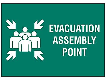 "Evacuation Assembly Point" Sign