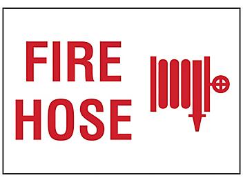 "Fire Hose" Sign - Vinyl, Adhesive-Backed S-23491V