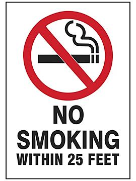 "No Smoking Within 25 Feet" Sign